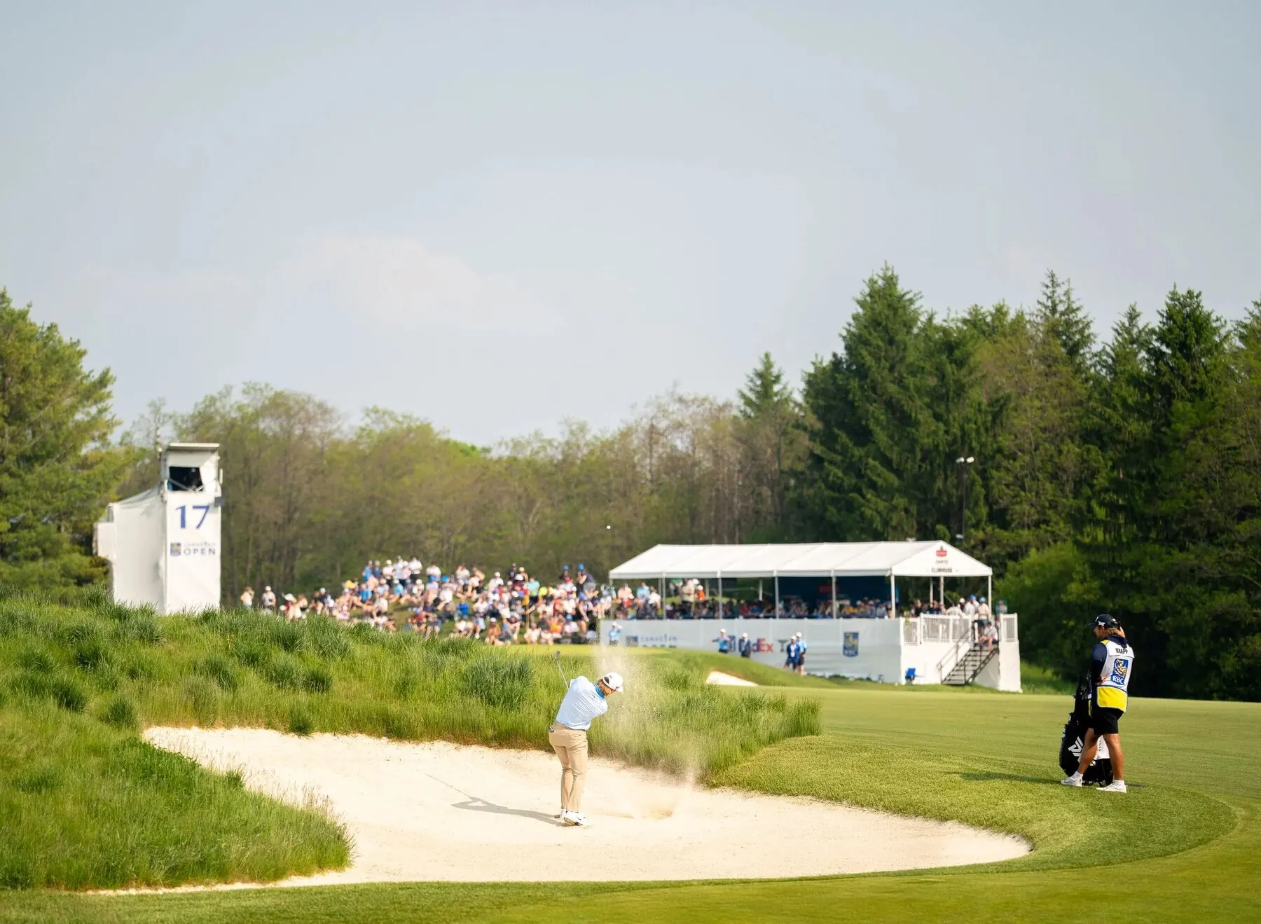 Golfer approaching the green at the RBC Canadian Open