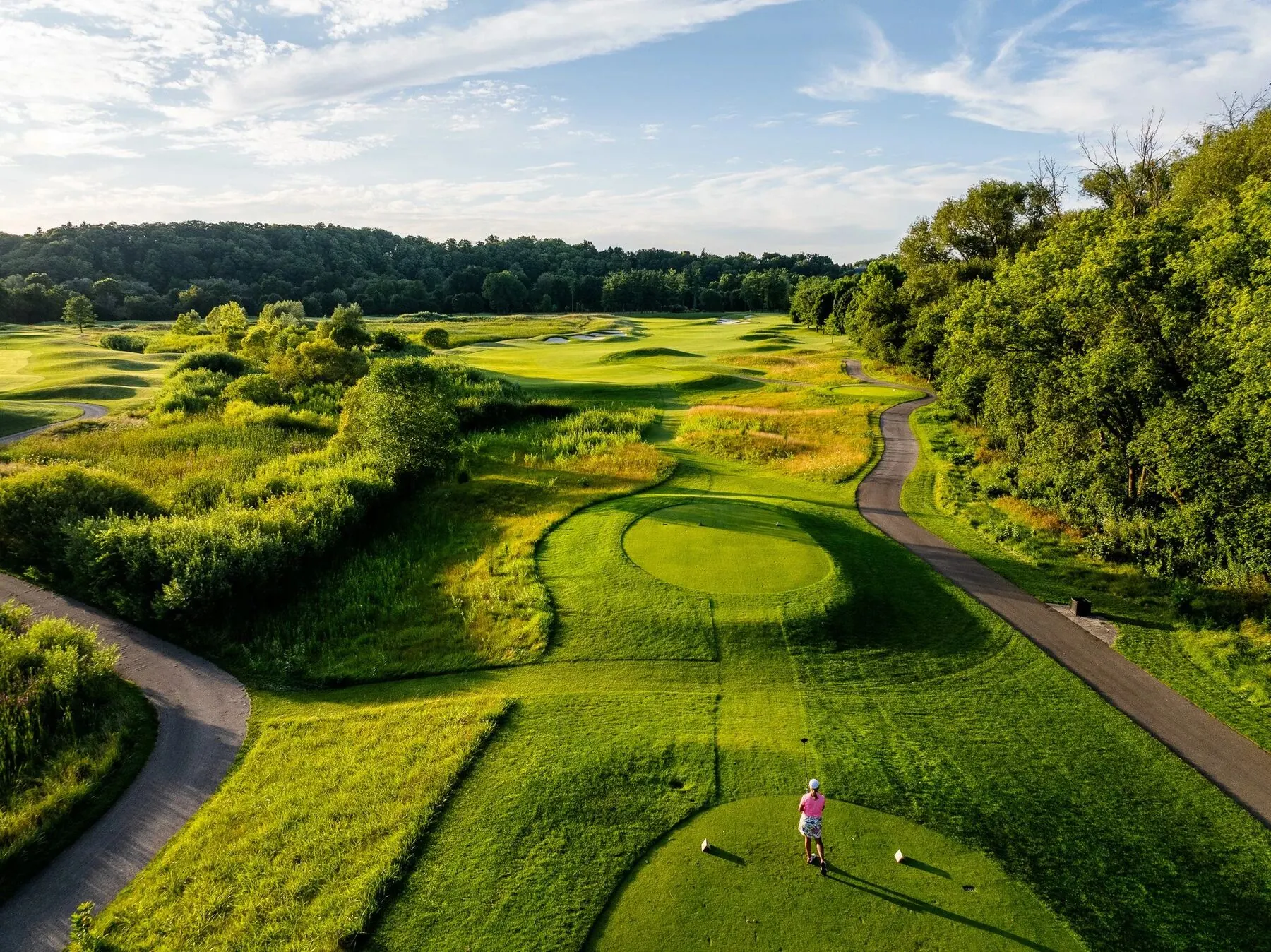 Golfer on the fairway at Deer Ridge