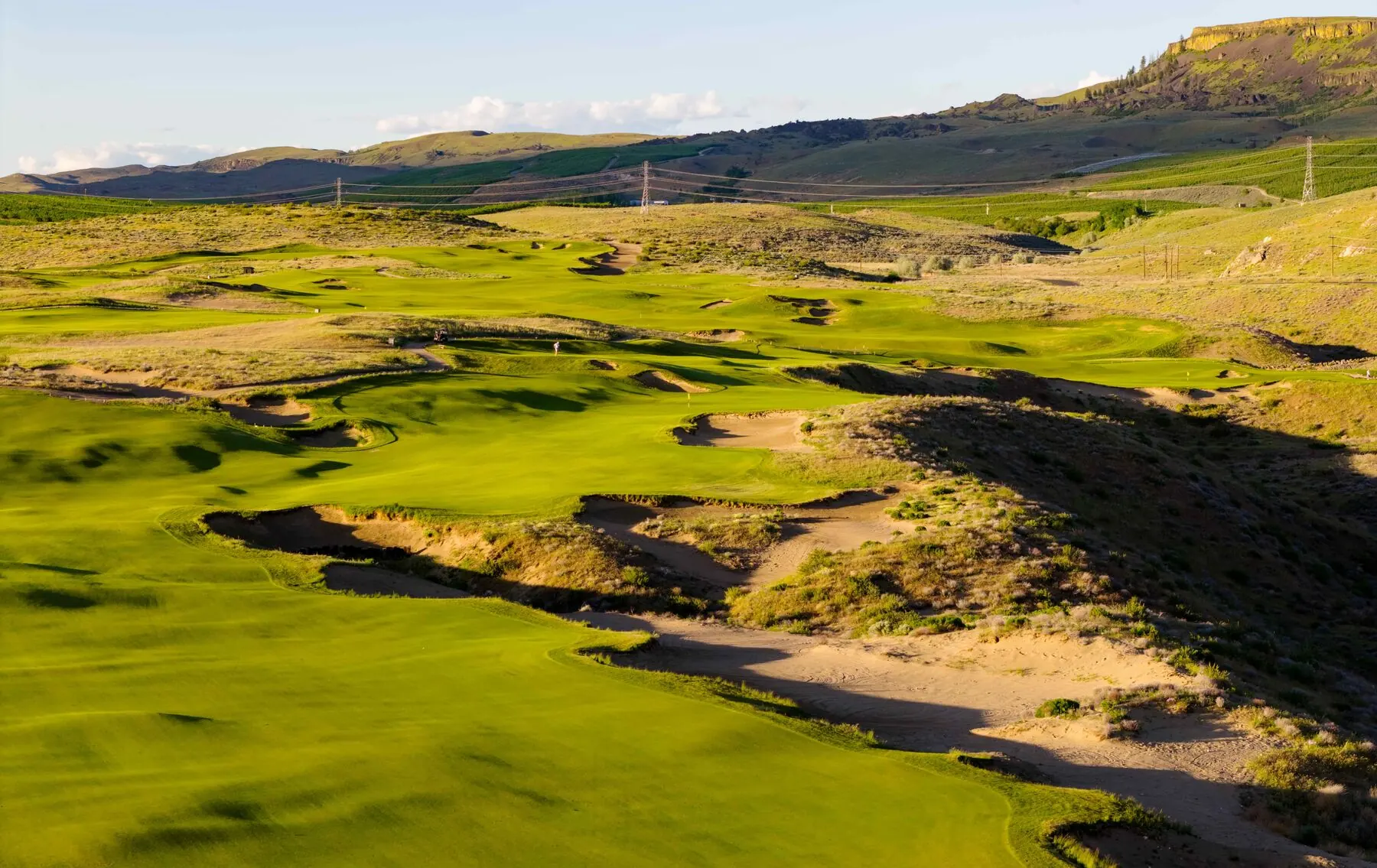 Bunkers and fairway at Gamble Sands