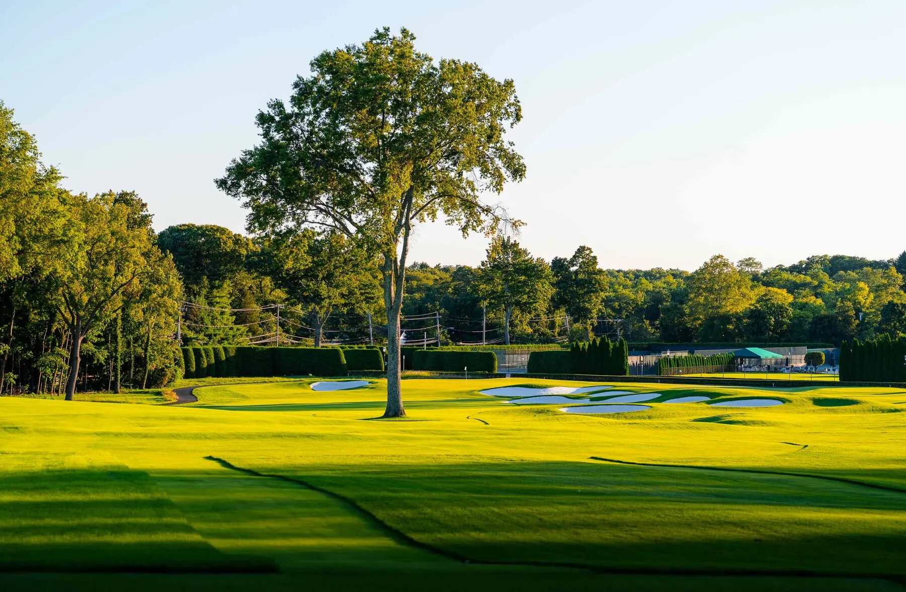Course view at dusk