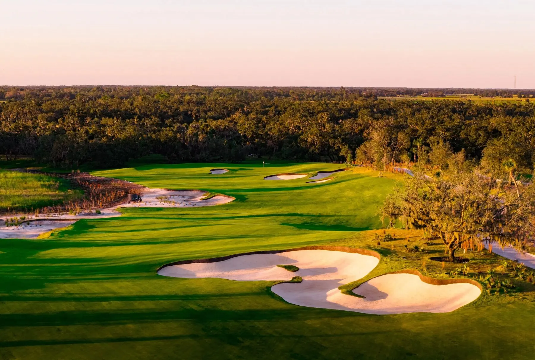 Green at dusk at Miakka Golf Club