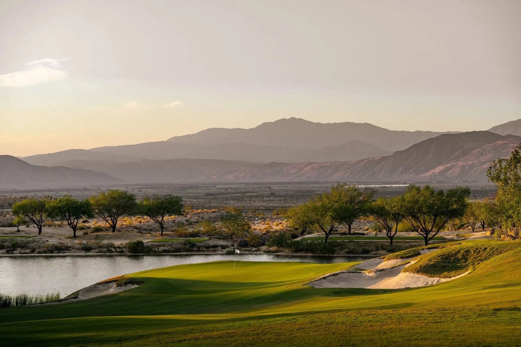 Rams Hill green with water hazard in the desert