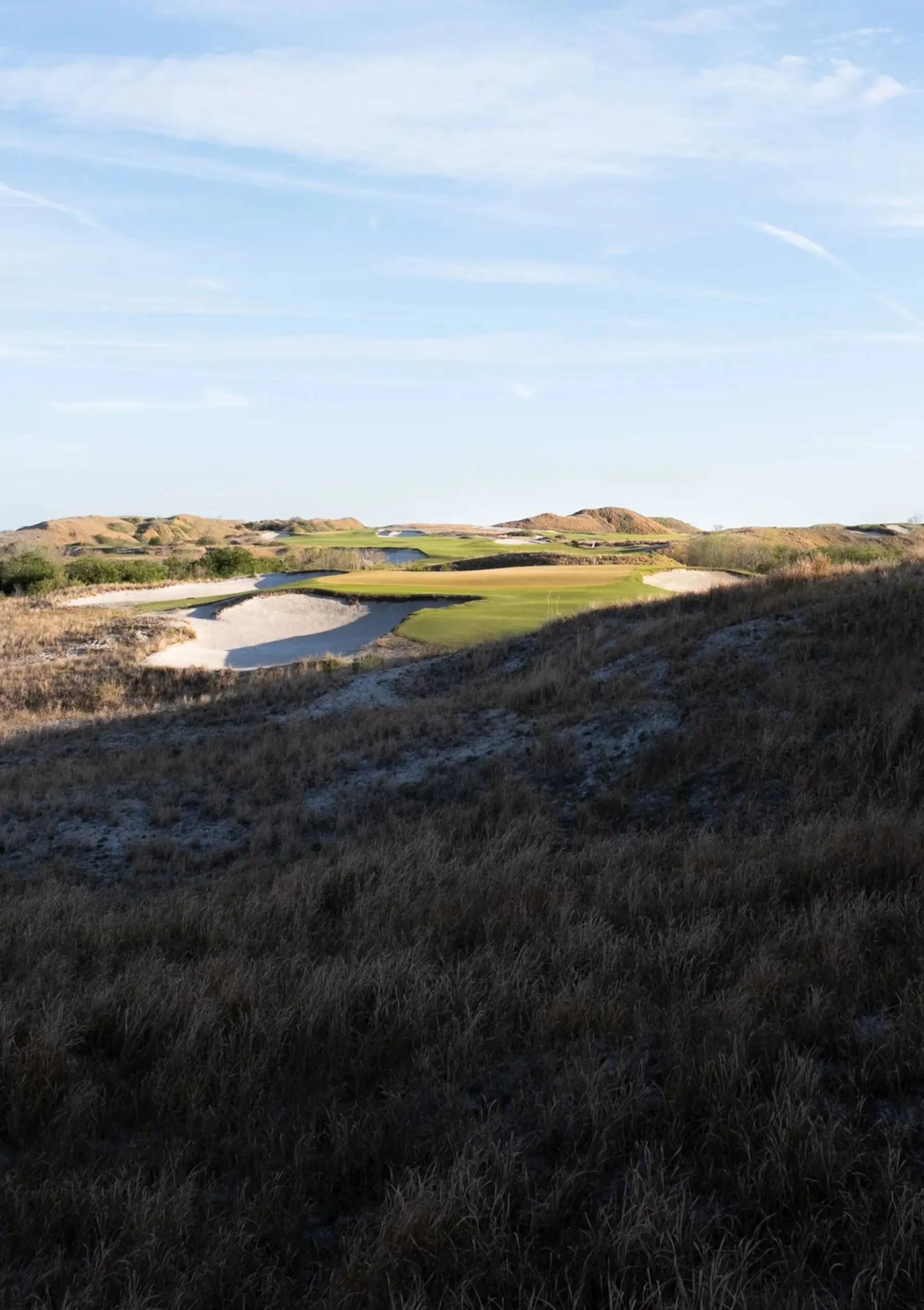 Bunkers set into the dunes at Streamsong