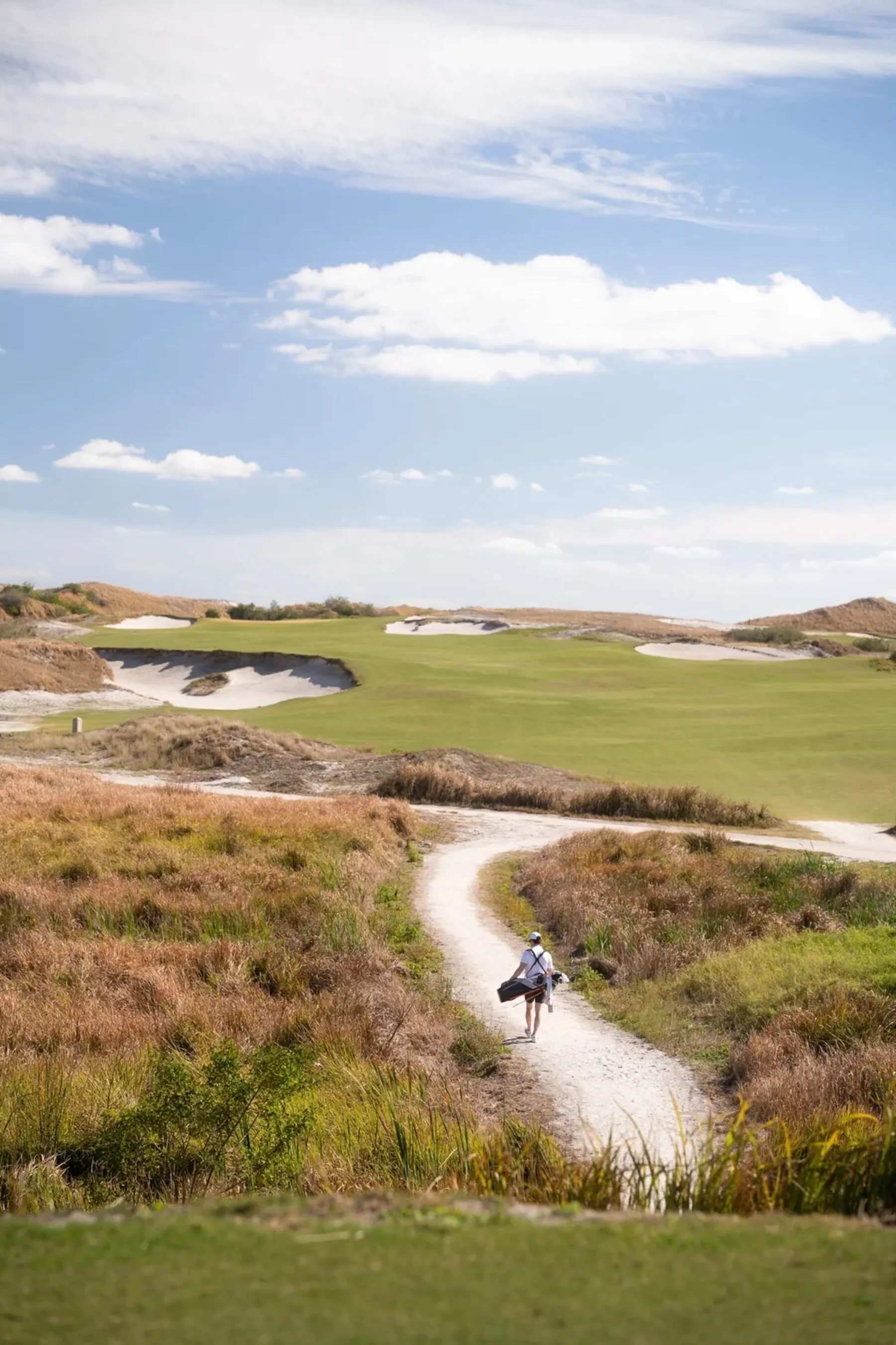 Bunkers and fairway at Streamsong